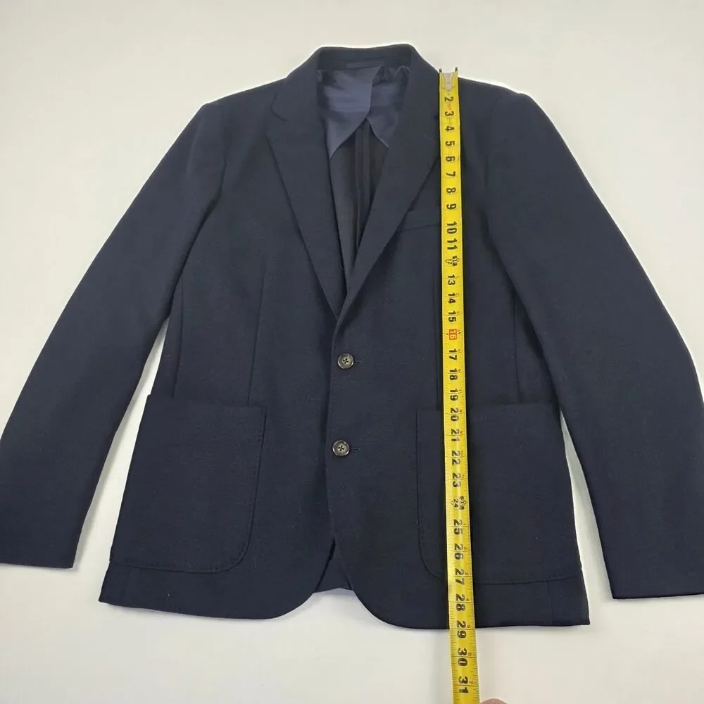 J.Crew Blazer Navy Blue jacket Sasual knit Medium 38 suit Wool Sport Coat NWT‎